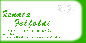 renata felfoldi business card