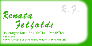 renata felfoldi business card